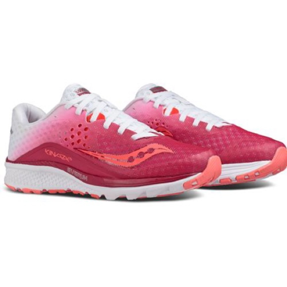 Saucony Womens Kinvara 8 Sneakers Sz 7 Berry White